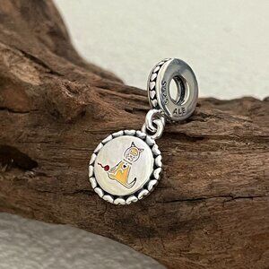 Pandora Cat Stick Figure S925 Silver Dangle Charm